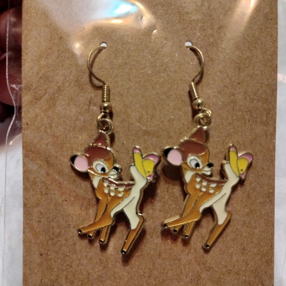 ⭐Disney Bambi Gold Earrings